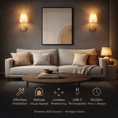 WIRELESS WALL SCONCES — Heritage Edition  (2 PACK)