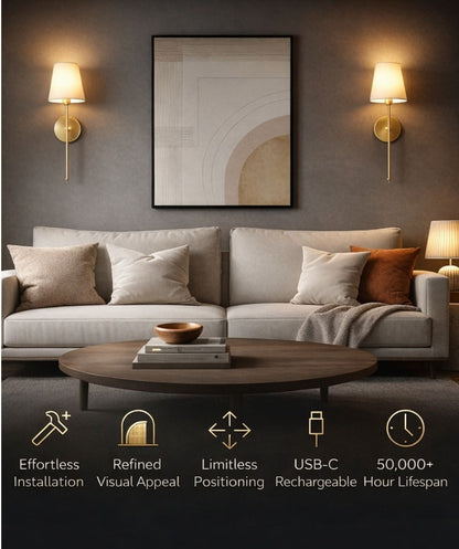 WIRELESS WALL SCONCES (2 PACK)