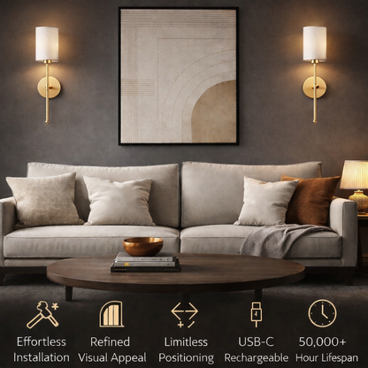 WIRELESS WALL SCONCES – Column (2 PACK)